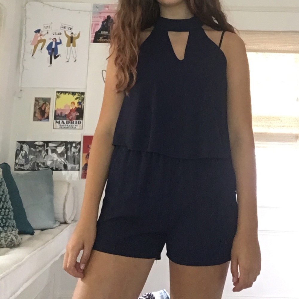 blue romper
